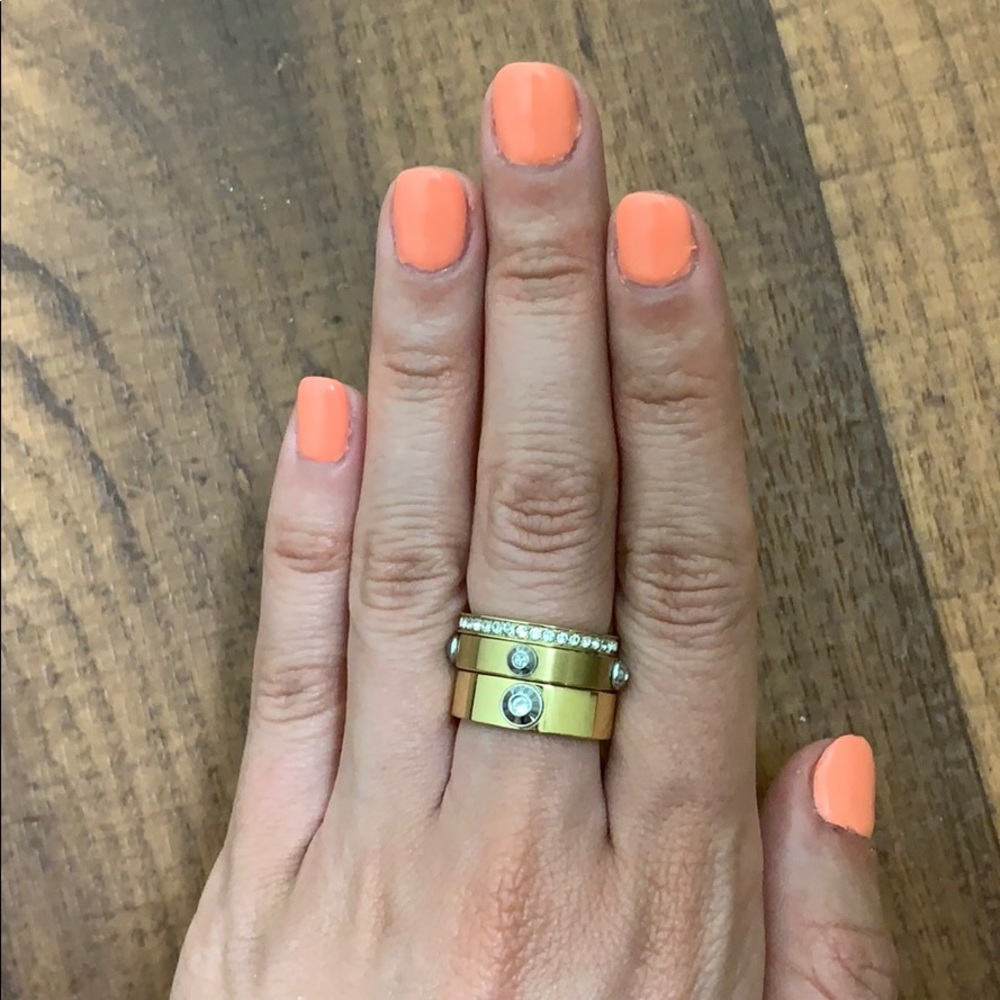 Gold stackable Henri Bender rings